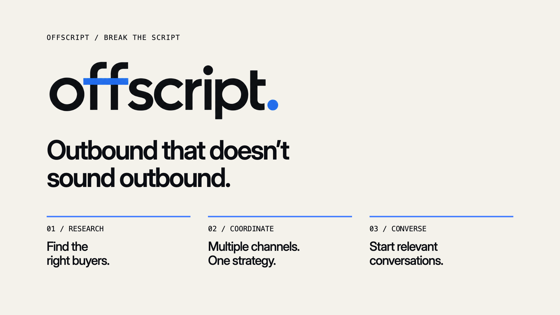Research the right buyers. Coordinate multiple channels. Start relevant conversations.